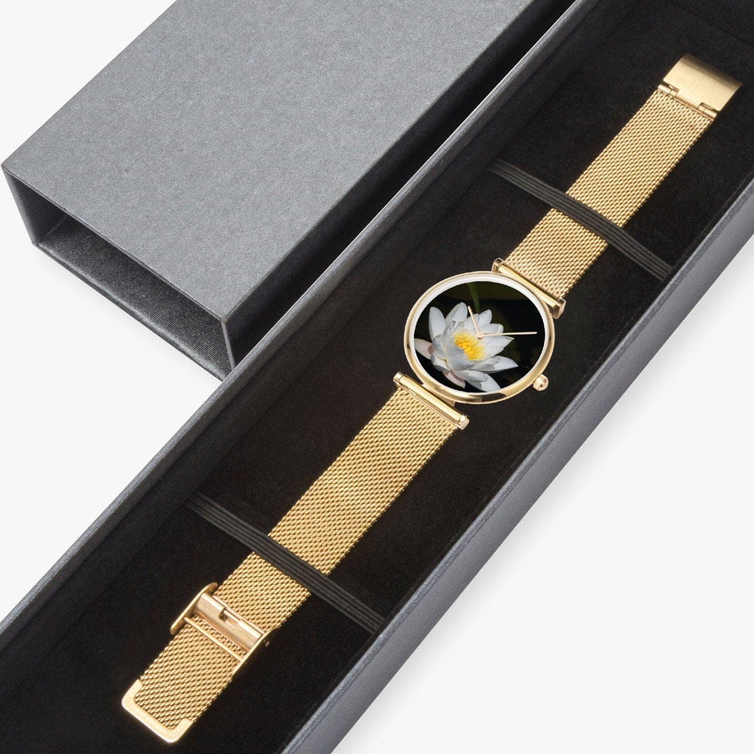 Water lilly. New Stylish Ultra-Thin Quartz Watch, designed by Ingrid Hütten