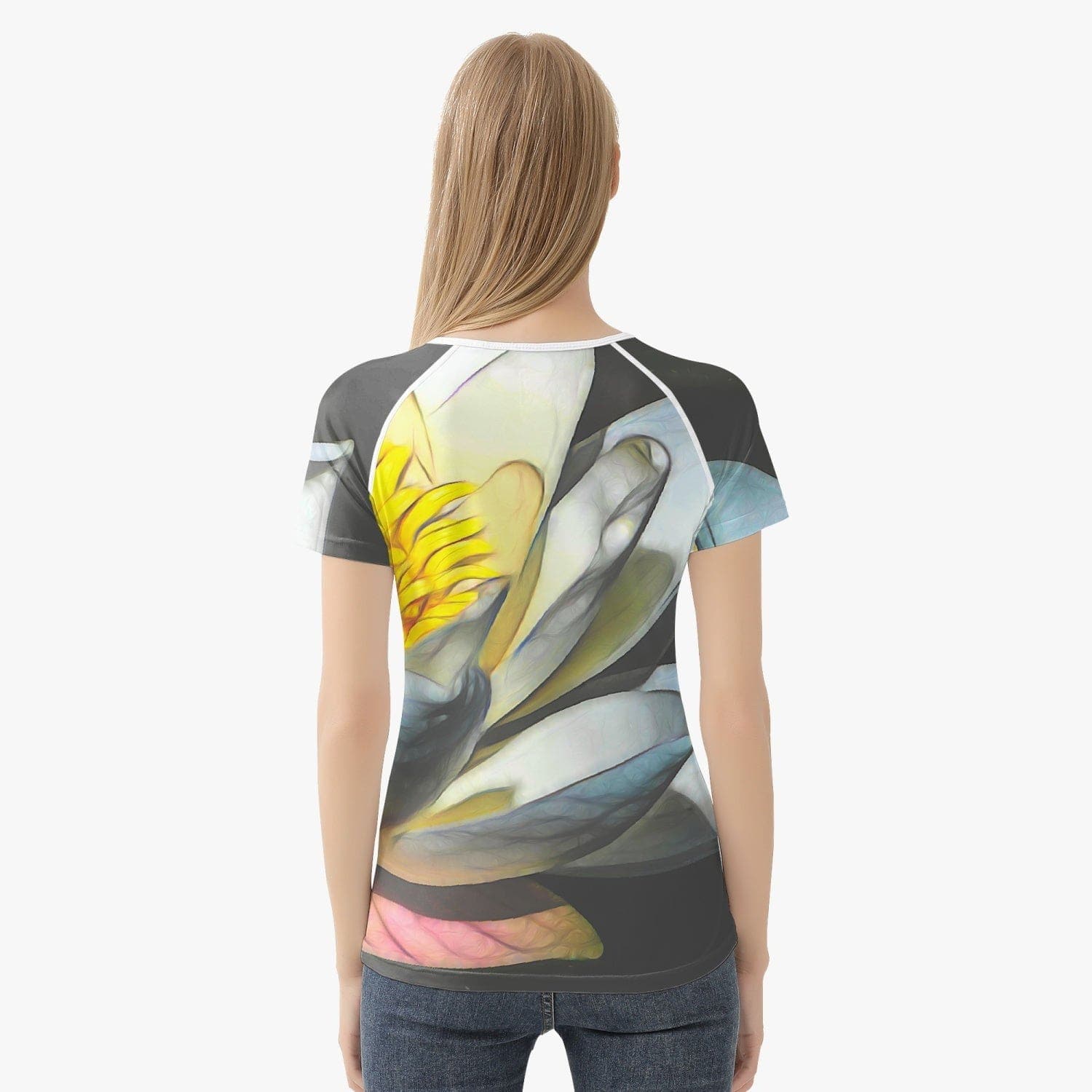 Water lilly,  Handmade Women T-shirt, designed by Sensus Studio