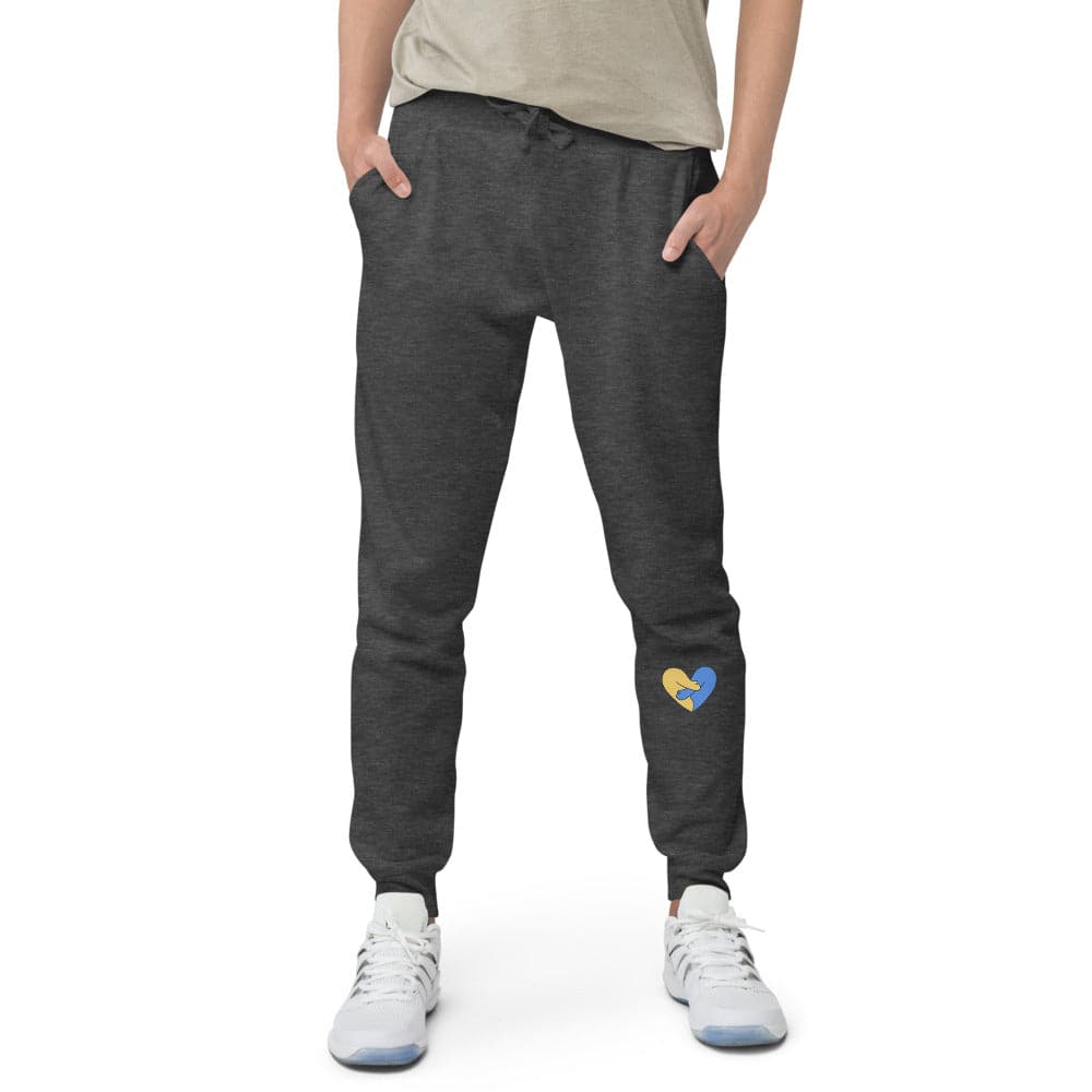 Connecting people/ Heart for Ukraine Unisex fleece sweatpants