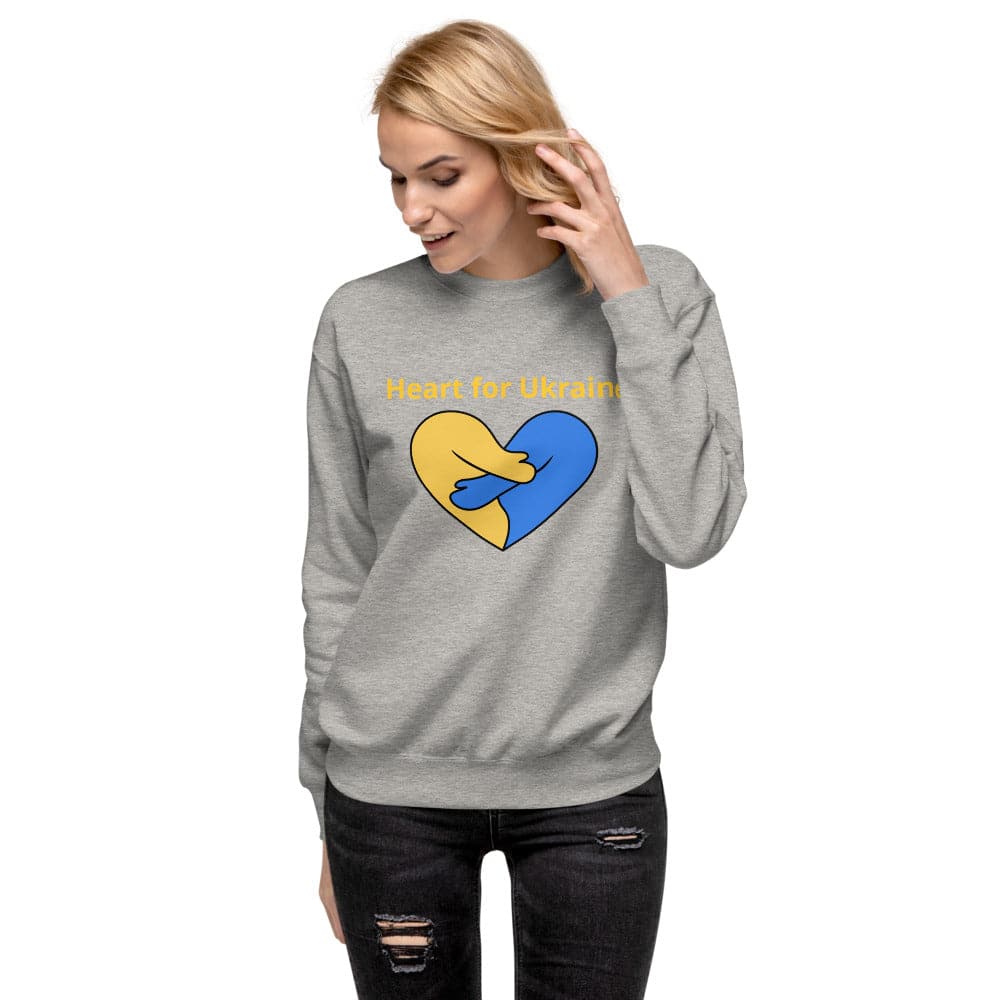 Heart for Ukraine, Unisex Premium Sweatshirt, by Sensus Studio Design