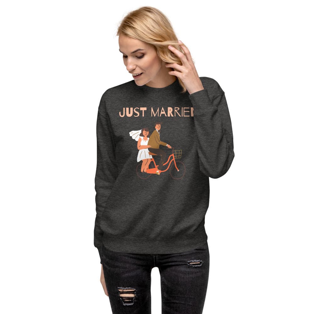 Just Married!, Unisex Premium Sweatshirt, by Sensus Studio Design