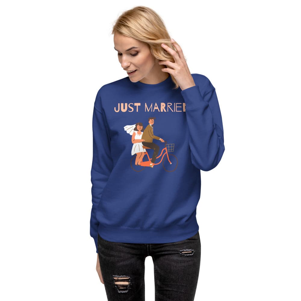 Just Married!, Unisex Premium Sweatshirt, by Sensus Studio Design