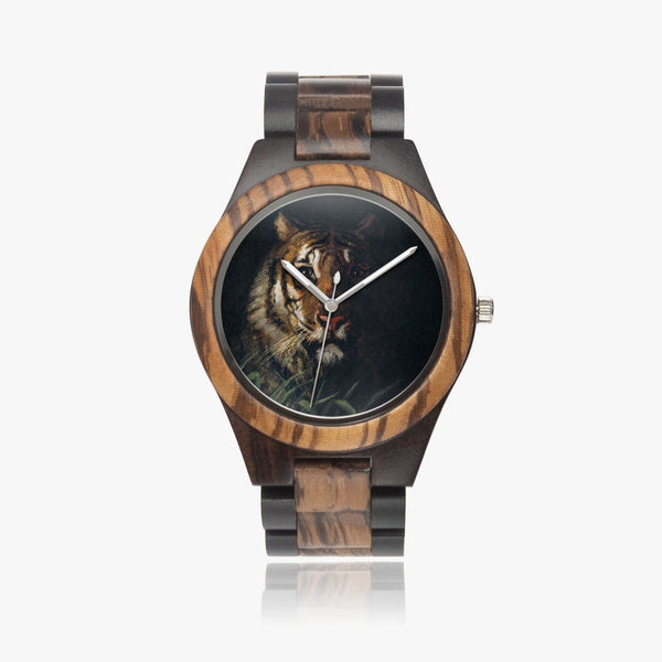 Tigers Head,  Ebony Wooden Watch, by Sensus Studio Design