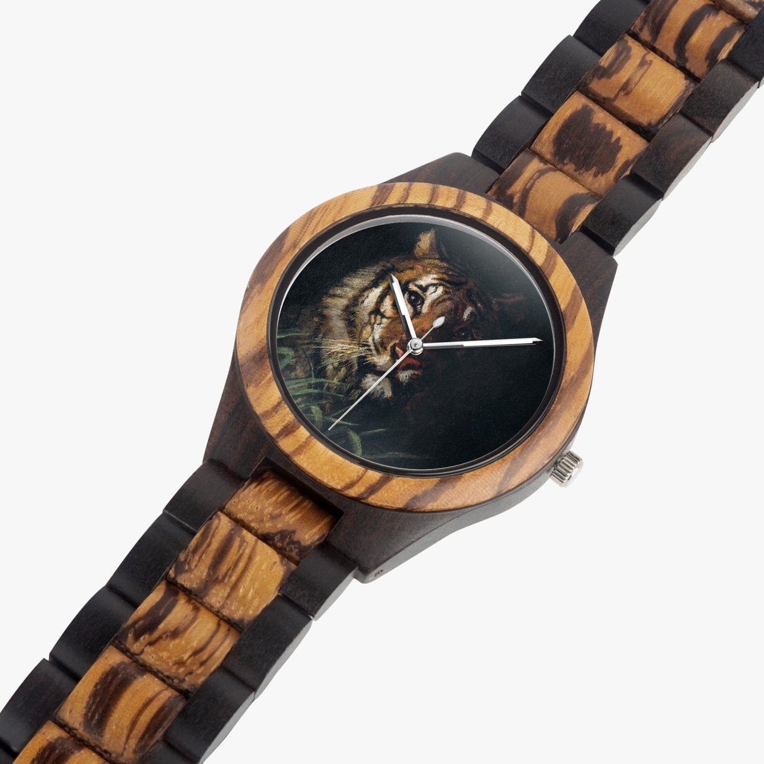 Tigers Head,  Ebony Wooden Watch, by Sensus Studio Design