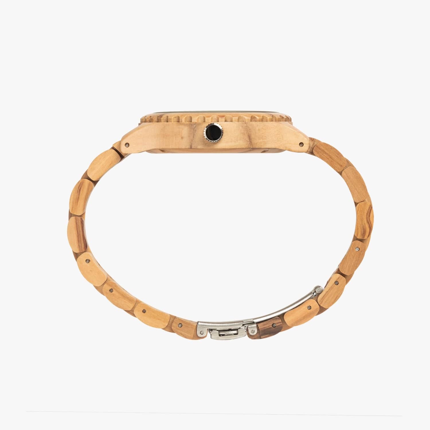Lily Pond.  Italian Olive Lumber Wooden Watch,. Designer watch by Ingrid Hütten