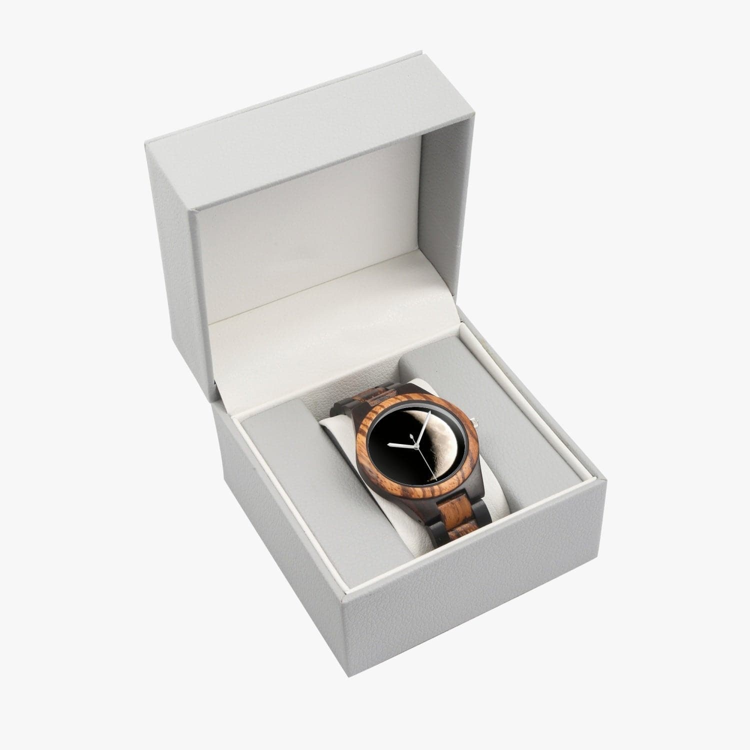 New Moon.  Ebony Wooden Watch. Designer watch by Sensus Studio Design