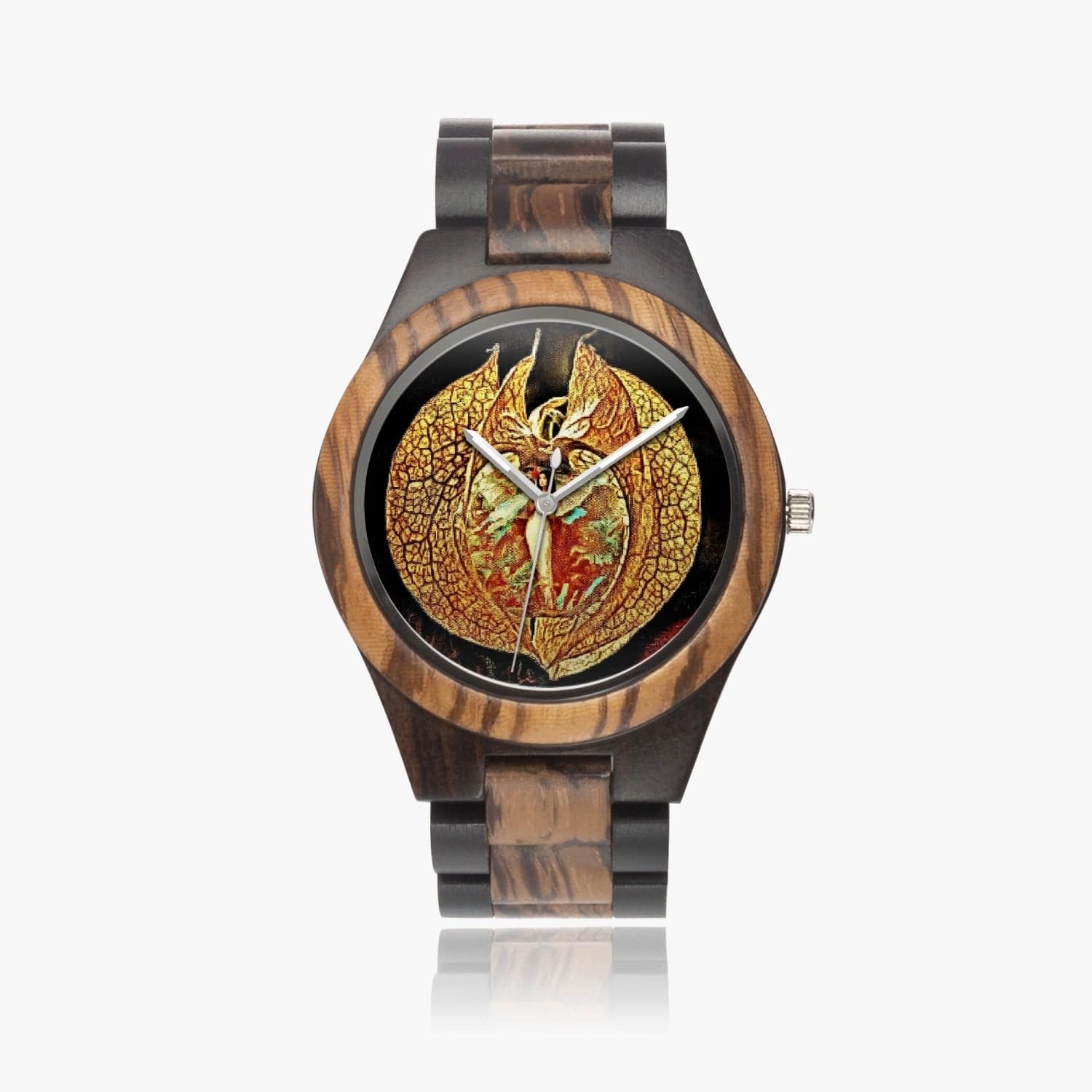 Oriental Oracle. Ebony Wooden Watch. Designer watch by Humphrey Isselt