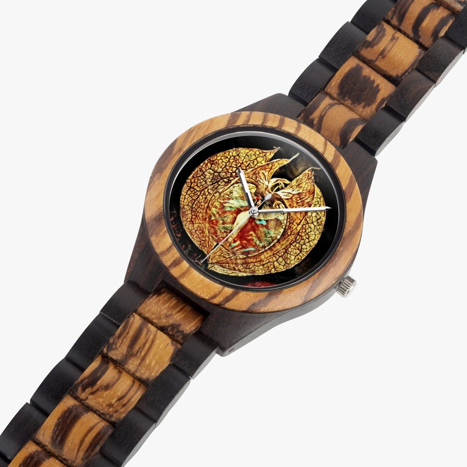 Oriental Oracle. Ebony Wooden Watch. Designer watch by Humphrey Isselt