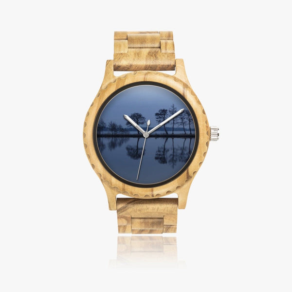 Quiet Time. Italian Olive Lumber Wooden Watch. Designer watch by Sensus Studio Design