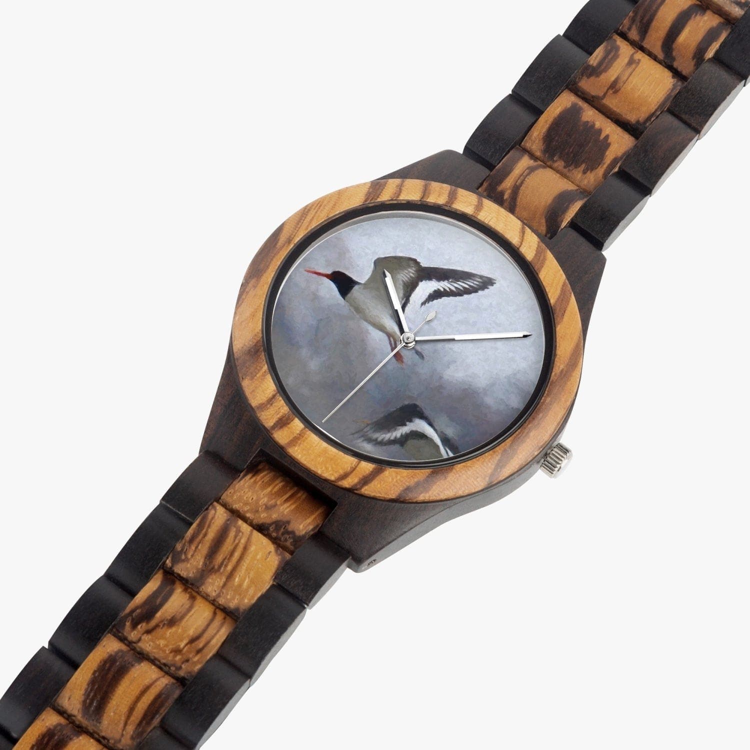Time Flies.  Ebony Wooden Watch.  Designer watch by Sensus Studio Design