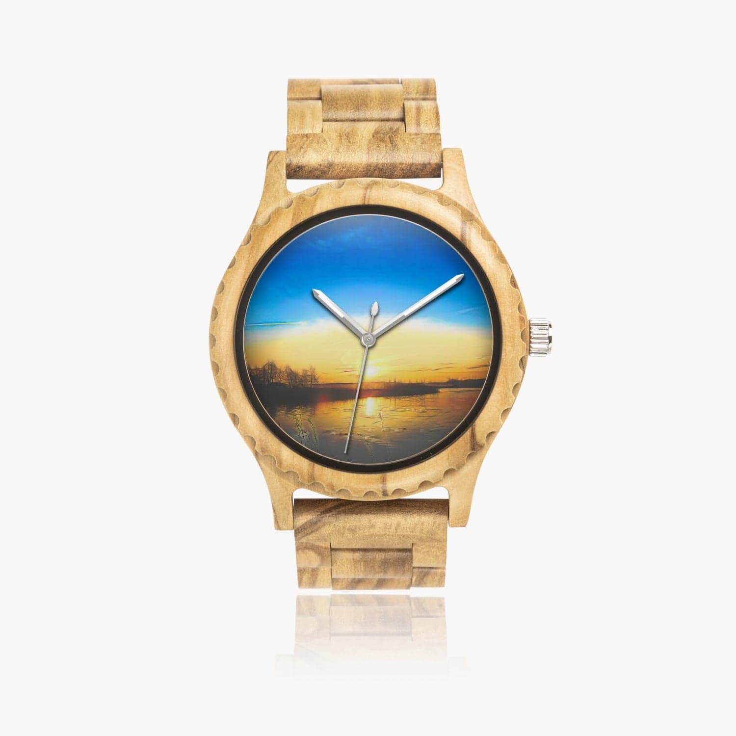 Time to get up! Italian Olive Lumber Wooden Watch. Designer watch by Sensus Studio Design