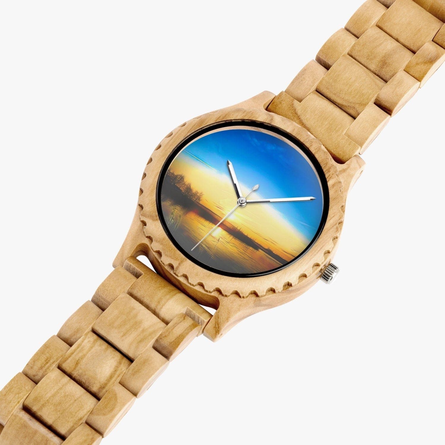 Time to get up! Italian Olive Lumber Wooden Watch. Designer watch by Sensus Studio Design